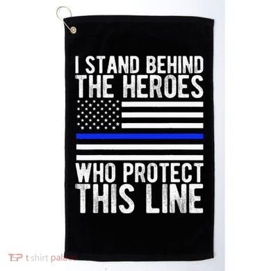 Thin Blue Line Flag Police Hero Law Enforcement Support Golf Towel
