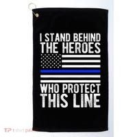 Thin Blue Line Flag Police Hero Law Enforcement Support Golf Towel thumb 0