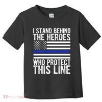 Thin Blue Line Flag Police Hero Law Enforcement Support Toddler T-Shirt thumb 0