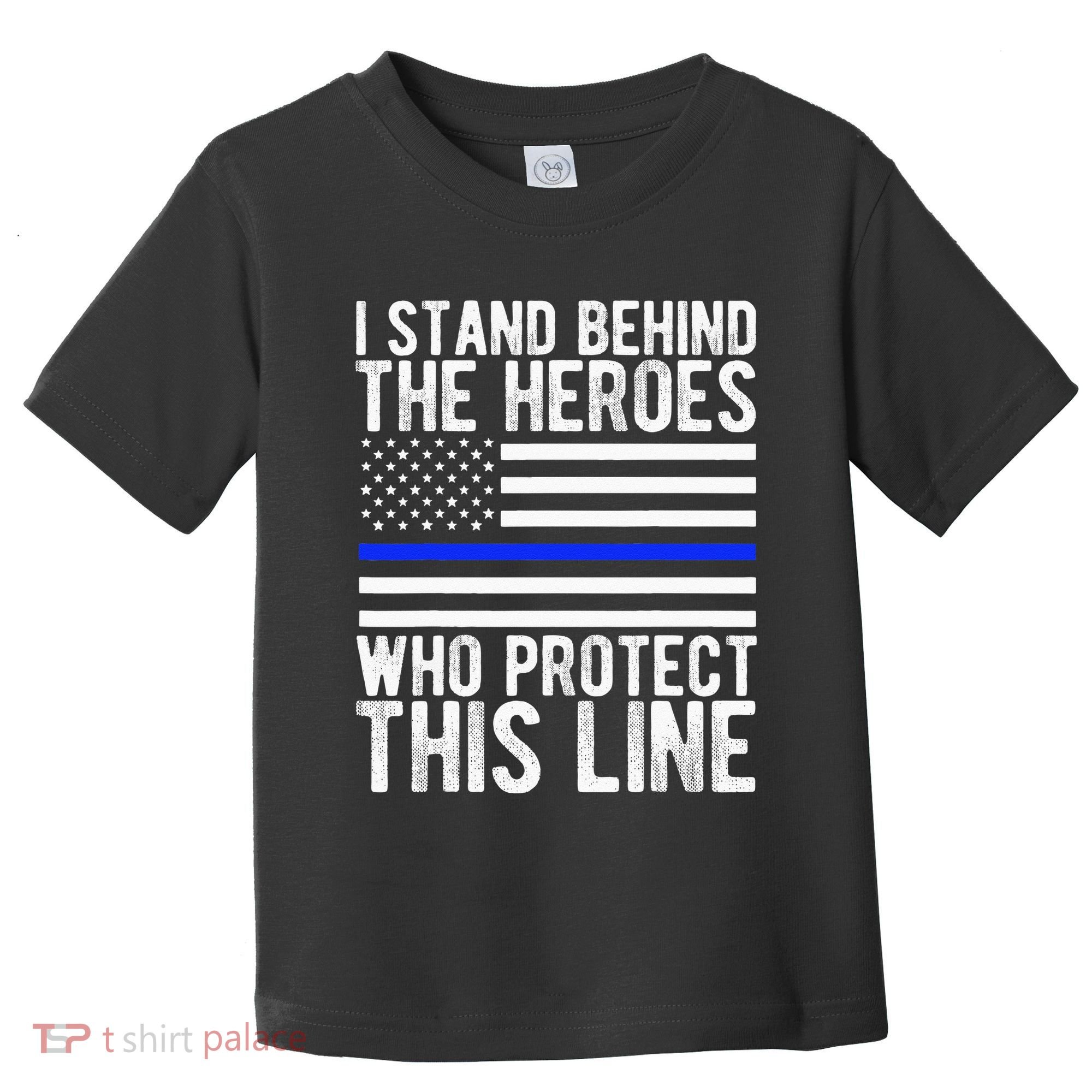 Thin Blue Line Flag Police Hero Law Enforcement Support Toddler T-Shirt
