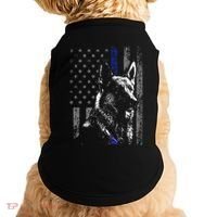Thin Blue Line Flag K9 German Shepherd Police Dog Gift Men Doggie Tank thumb 0