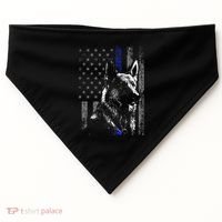 Thin Blue Line Flag K9 German Shepherd Police Dog Gift Men USA-Made Doggie Bandana thumb 0