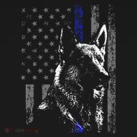 Thin Blue Line Flag K9 German Shepherd Police Dog Gift Men Hoodie thumb 7