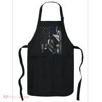Thin Blue Line Flag K9 German Shepherd Police Dog Gift Men Apron thumb 0