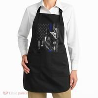 Thin Blue Line Flag K9 German Shepherd Police Dog Gift Men Apron thumb 2