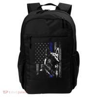 Thin Blue Line Flag K9 German Shepherd Police Dog Gift Men Backpack thumb 0
