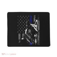 Thin Blue Line Flag K9 German Shepherd Police Dog Gift Men Mousepad thumb 0