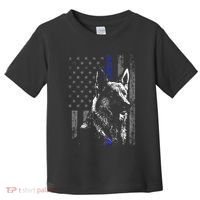 Thin Blue Line Flag K9 German Shepherd Police Dog Gift Men Toddler T-Shirt thumb 0