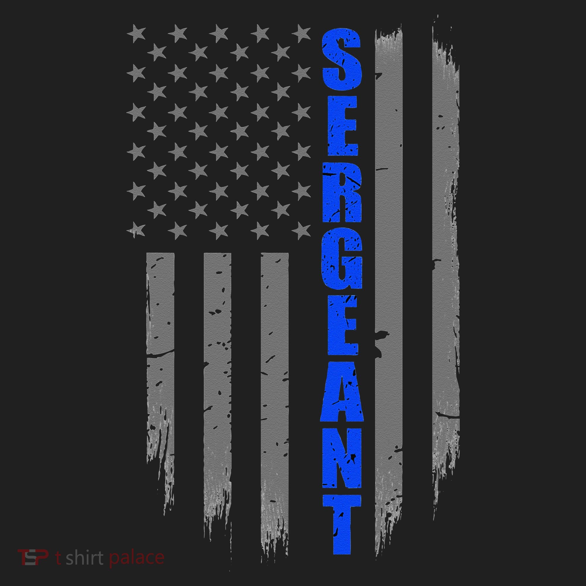 Thin Blue Line Flag For Police Sergeant Women's Sweatshirt