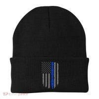 Thin Blue Line Flag For Police Sergeant Beanie thumb 0