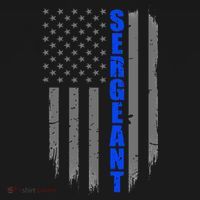 Thin Blue Line Flag For Police Sergeant Polo thumb 3