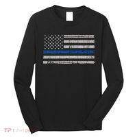 Thin Blue Line Flag  Police Pocket Size Flag Long Sleeve Shirt thumb 0