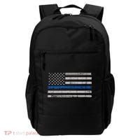 Thin Blue Line Flag  Police Pocket Size Flag Backpack thumb 0
