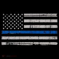 Thin Blue Line Flag  Police Pocket Size Flag Women's Hoodie thumb 2