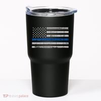 Thin Blue Line Flag  Police Pocket Size Flag Tumbler thumb 0