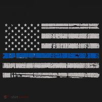 Thin Blue Line Flag  Police Pocket Size Flag Ornament thumb 1