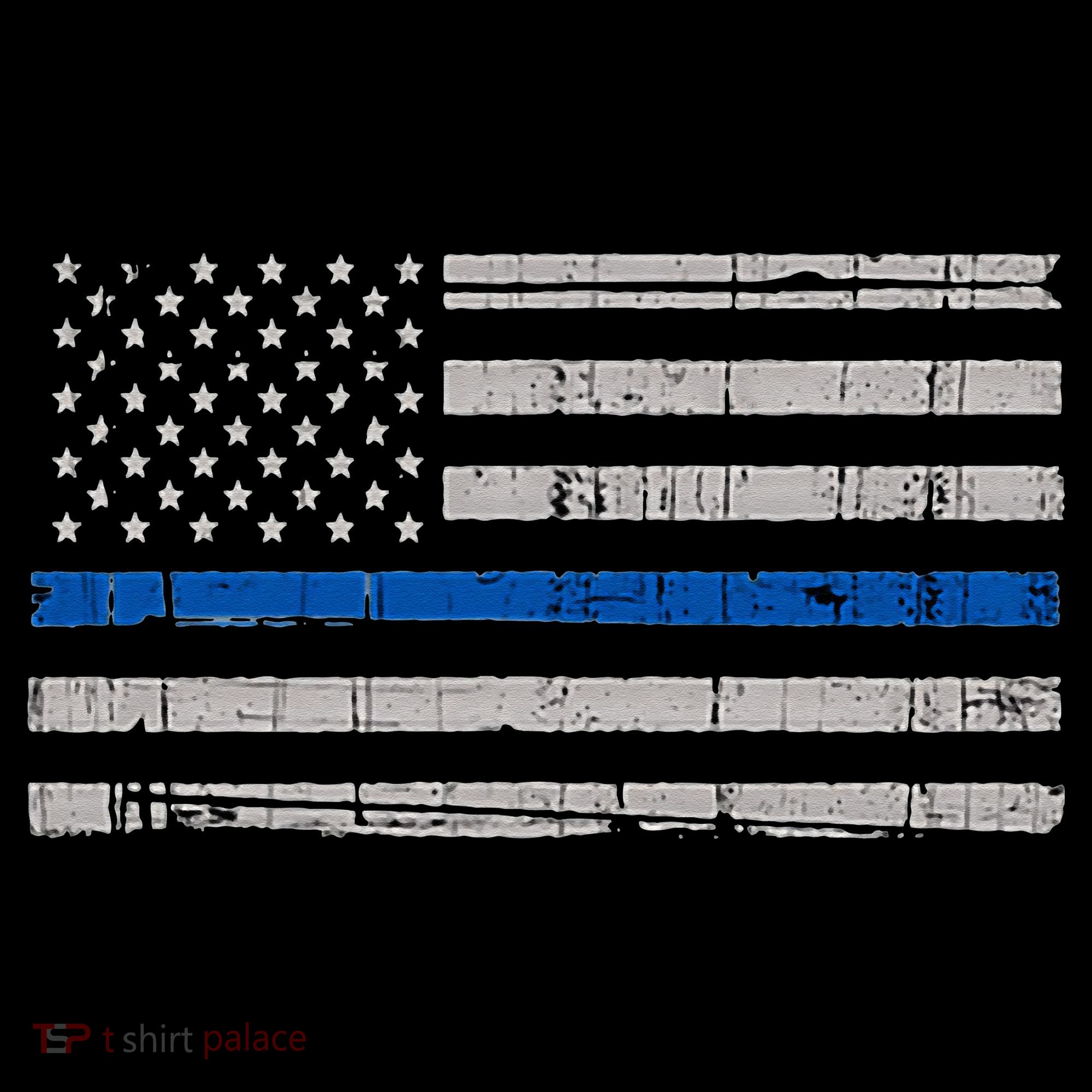 Thin Blue Line Flag  Police Pocket Size Flag Women's Tank Top