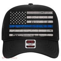 Thin Blue Line Flag  Police Pocket Size Flag Hat thumb 0