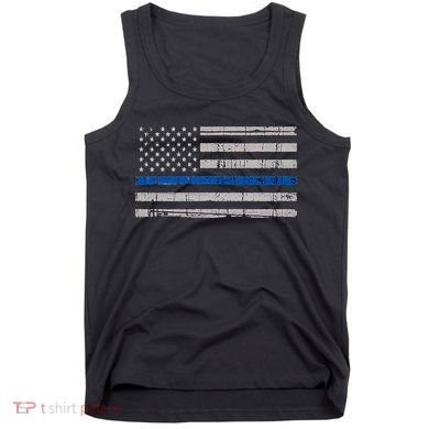 Thin Blue Line Flag  Police Pocket Size Flag Tank Top