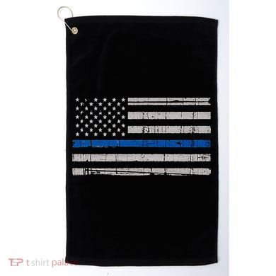 Thin Blue Line Flag  Police Pocket Size Flag Golf Towel