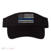 Thin Blue Line Flag  Police Pocket Size Flag Visor thumb 0