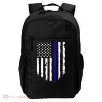 Thin Blue Line American Flag Shirt Cool Police Support Tee Backpack thumb 0