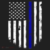 Thin Blue Line American Flag Shirt Cool Police Support Tee Tumbler thumb 3