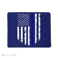 Thin Blue Line American Flag Shirt Cool Police Support Tee Mousepad thumb 0