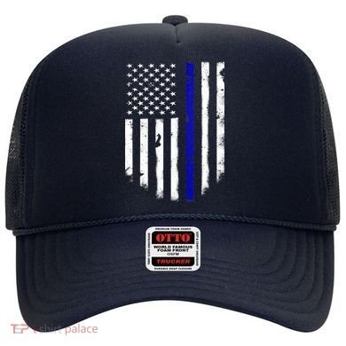 Thin Blue Line American Flag Shirt Cool Police Support Tee Hat
