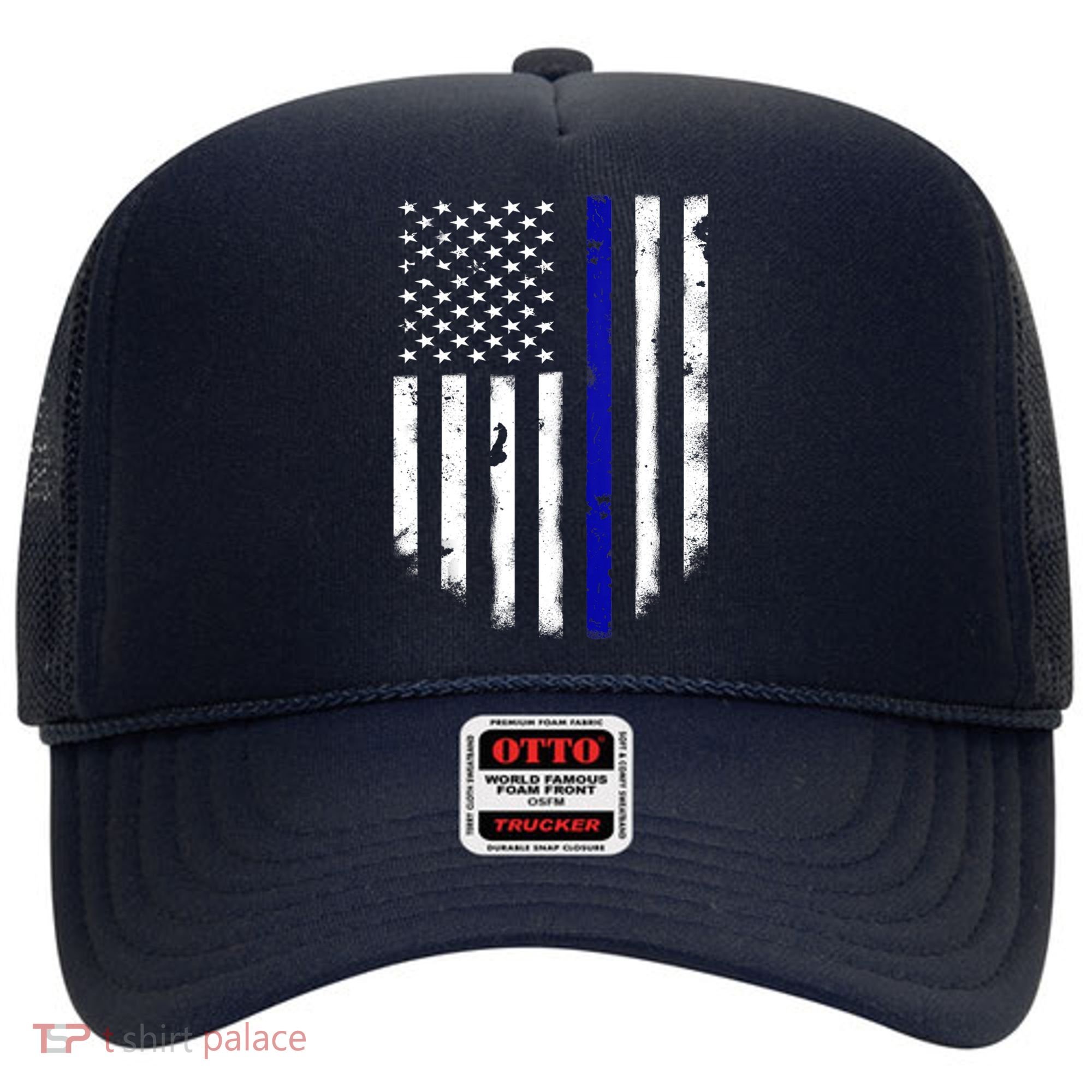 Thin Blue Line American Flag Shirt Cool Police Support Tee Hat