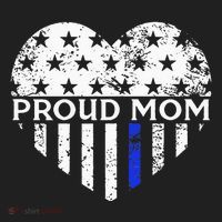 Thin Blue Line Heart Proud Police Mom Pro Law Enforcement Beanie thumb 2