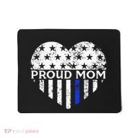 Thin Blue Line Heart Proud Police Mom Pro Law Enforcement Mousepad thumb 0