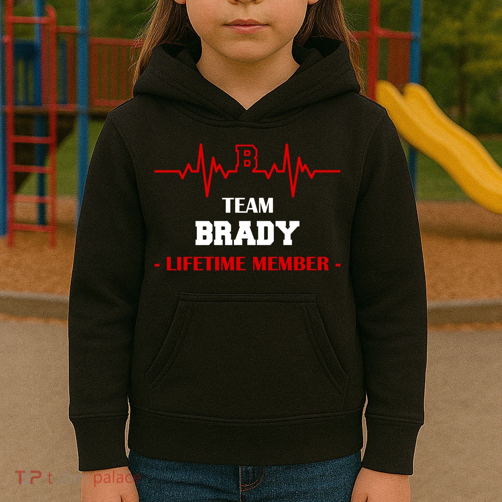 Team Brady Lifetime Member Kids Hoodie