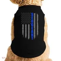 Thin Blue Line Flag For Police Sergeant Doggie Tank thumb 0