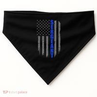 Thin Blue Line Flag For Police Sergeant USA-Made Doggie Bandana thumb 0