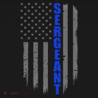 Thin Blue Line Flag For Police Sergeant Sweatshirt thumb 3
