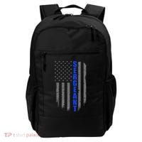 Thin Blue Line Flag For Police Sergeant Backpack thumb 0