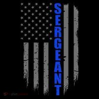 Thin Blue Line Flag For Police Sergeant Bucket Hat thumb 4