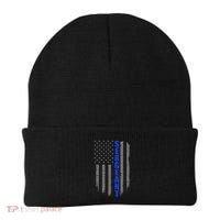Thin Blue Line Flag For Police Sergeant Beanie thumb 0