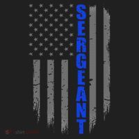 Thin Blue Line Flag For Police Sergeant Beanie thumb 2
