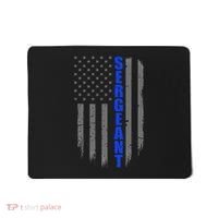 Thin Blue Line Flag For Police Sergeant Mousepad thumb 0