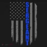 Thin Blue Line Flag For Police Sergeant Toddler Hoodie thumb 2