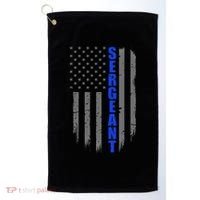 Thin Blue Line Flag For Police Sergeant Golf Towel thumb 0