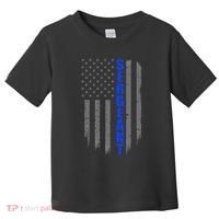 Thin Blue Line Flag For Police Sergeant Toddler T-Shirt thumb 0