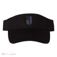 Thin Blue Line Flag For Police Sergeant Visor thumb 0