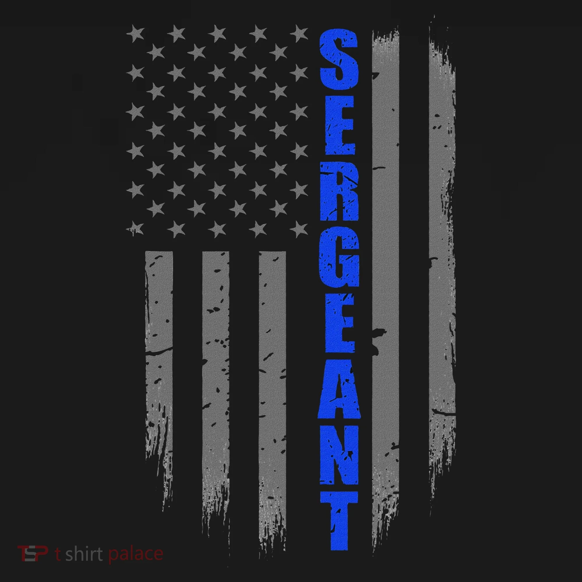 Thin Blue Line Flag For Police Sergeant Kids Sweatshirt