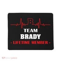 Team BRADY Lifetime Member Blood Completely Family Mousepad thumb 0