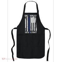 Thin Blue Line Retired Police Sergeant Retirement Gift Apron thumb 0