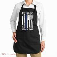 Thin Blue Line Retired Police Sergeant Retirement Gift Apron thumb 2
