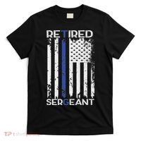 Thin Blue Line Retired Police Sergeant Retirement Gift T-Shirt thumb 0